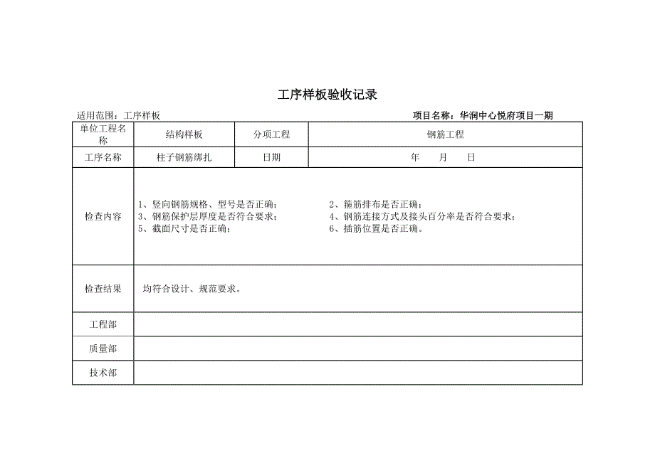 工序样板检查记录_第2页