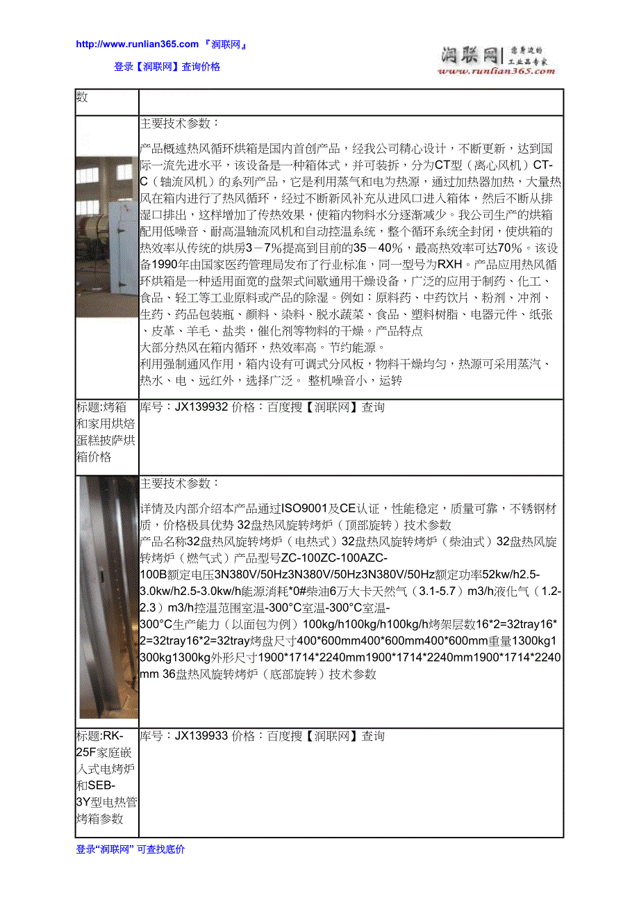 [2017年整理]HXD-24双层燃气旋转烤禽箱和工业烘箱价格_第4页