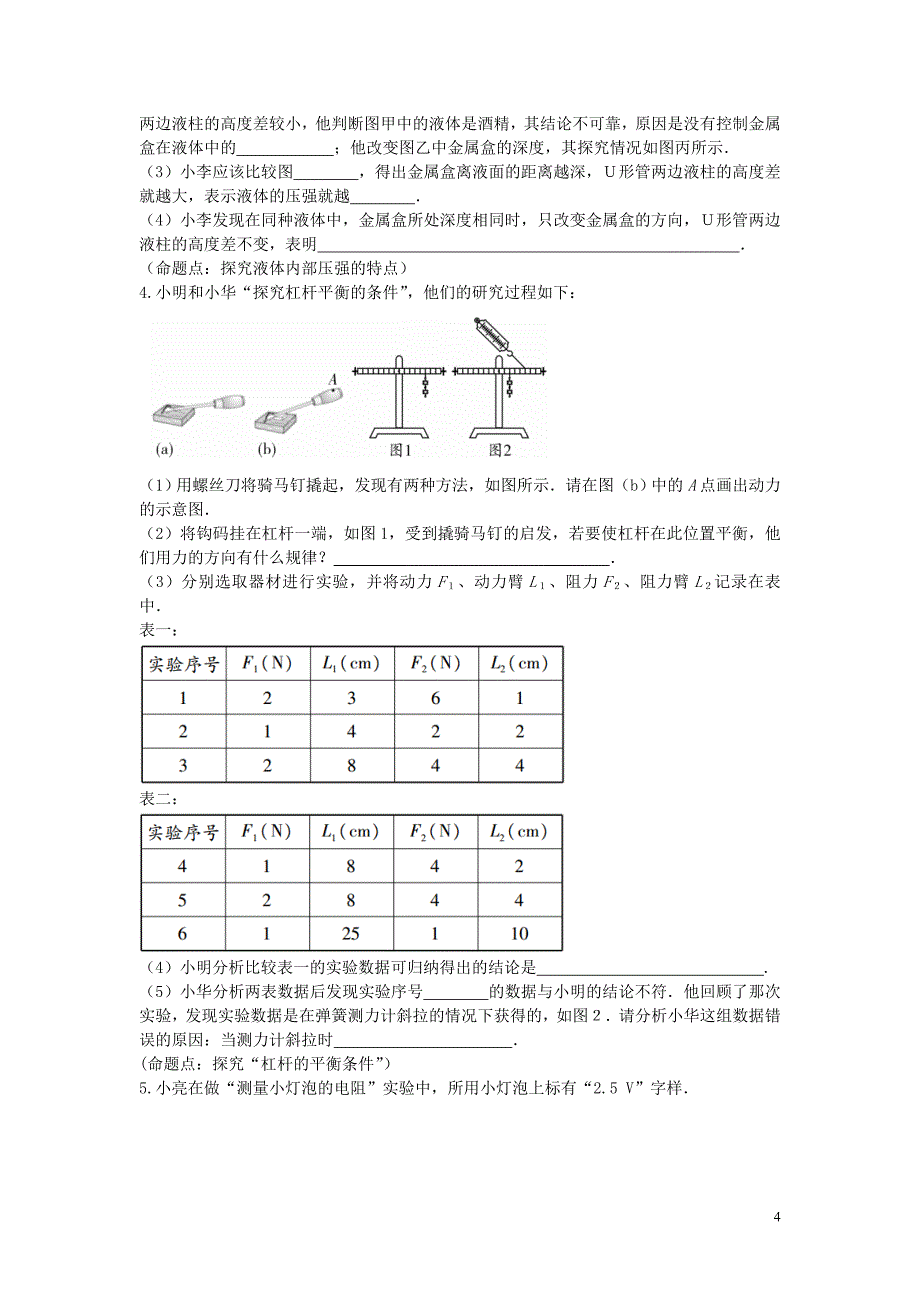 【2017年整理】陕西省中考物理专题复习 考前训练_第4页