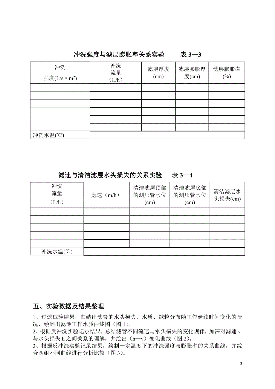 【2017年整理】实验二过滤与反冲洗实验(修改)1216(104室)_第3页