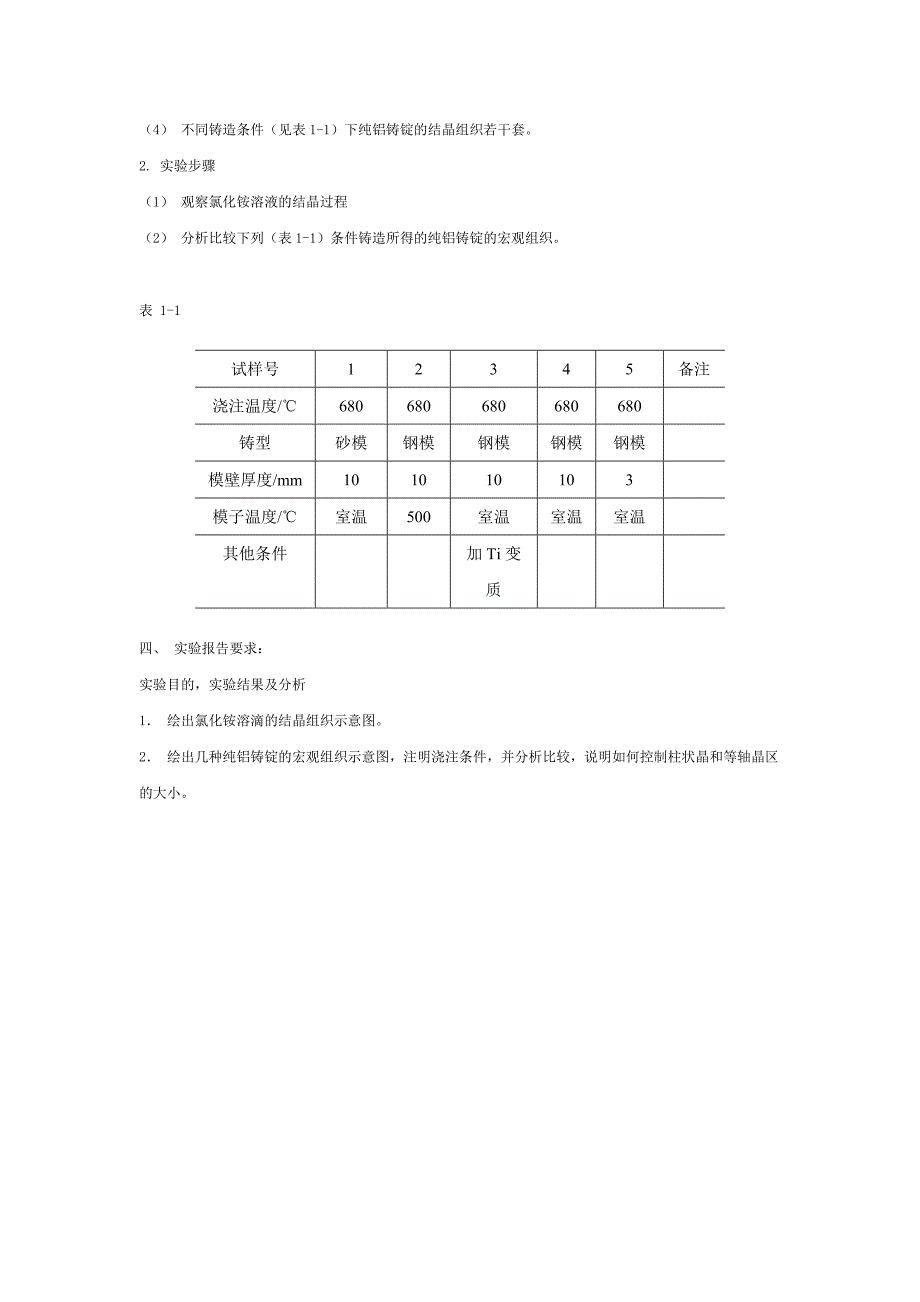 【2017年整理】实验四：金属的结晶过程和铸锭的组织观察_第2页