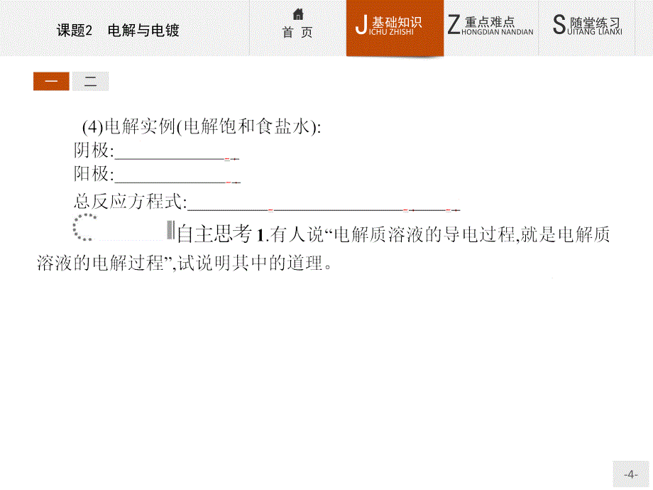 【测控设计】2015-2016学年高二化学苏教版选修6课件：5.2 电解与电镀 _第4页