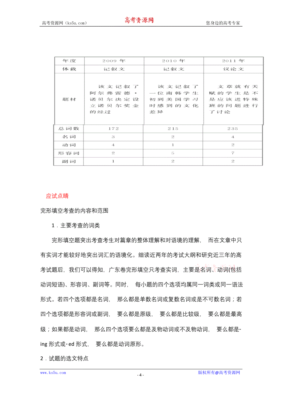 四川省武胜县2016高考英语完形填空二轮精练（5）答案_第4页