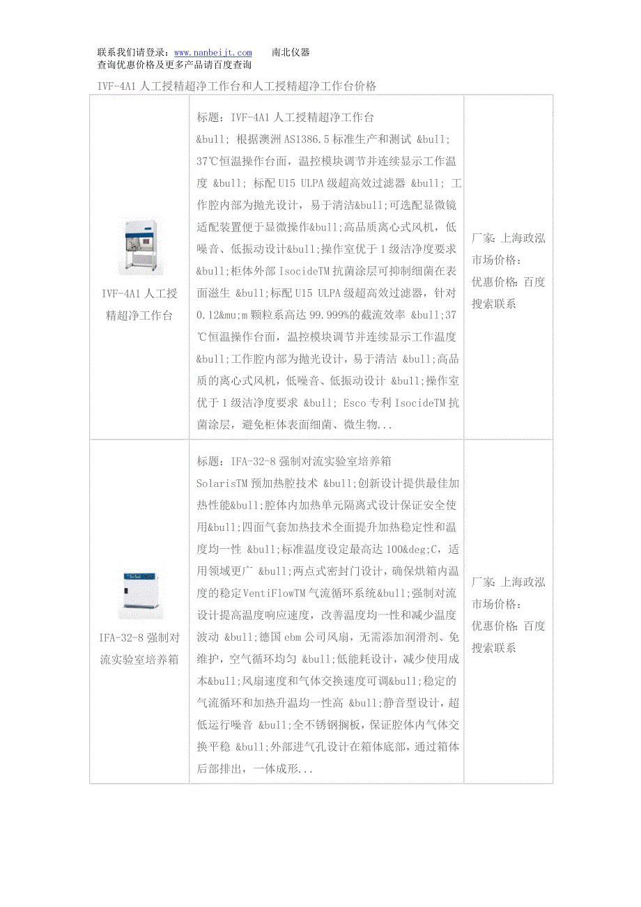 【2017年整理】IVF-4A1人工授精超净工作台和人工授精超净工作台价格_第1页