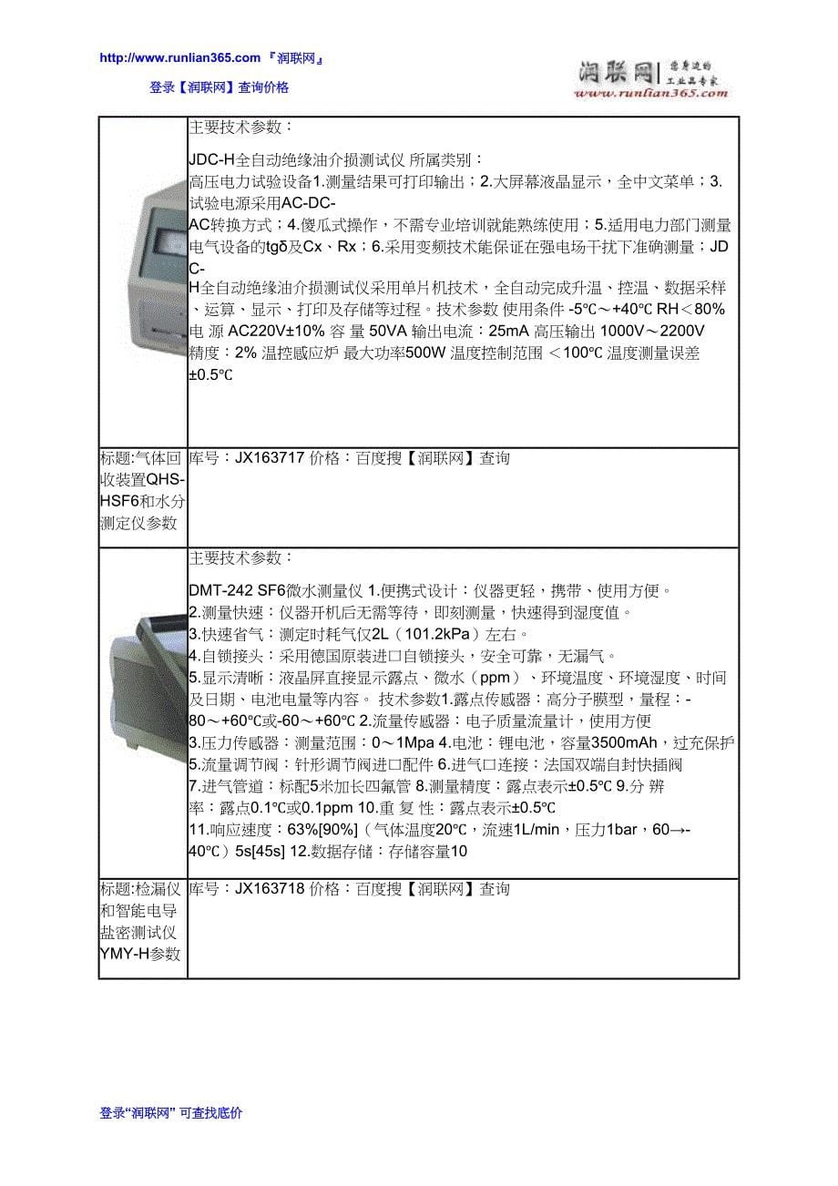 【2017年整理】气体回收和便携式气体色谱分析仪SF6价格_第5页