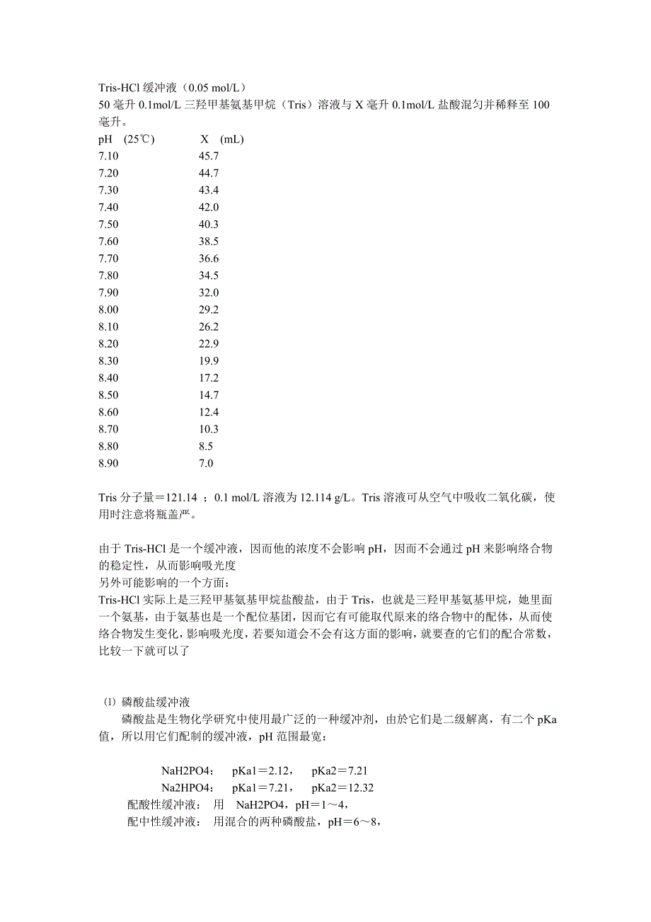 【2017年整理】Tris-HCl&磷酸缓冲溶液的区别_第1页