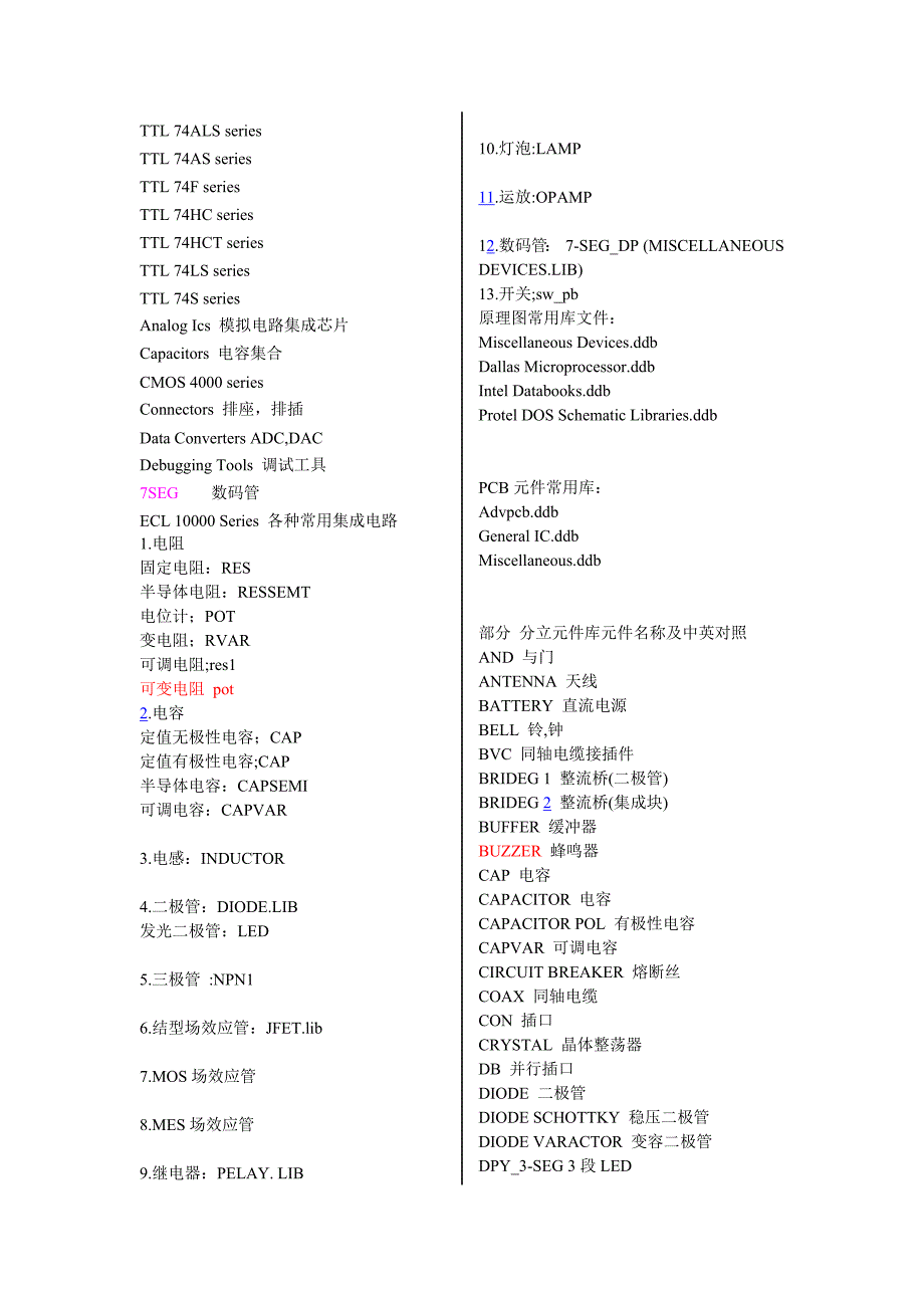 【2017年整理】proteus元件汉英对照_第4页