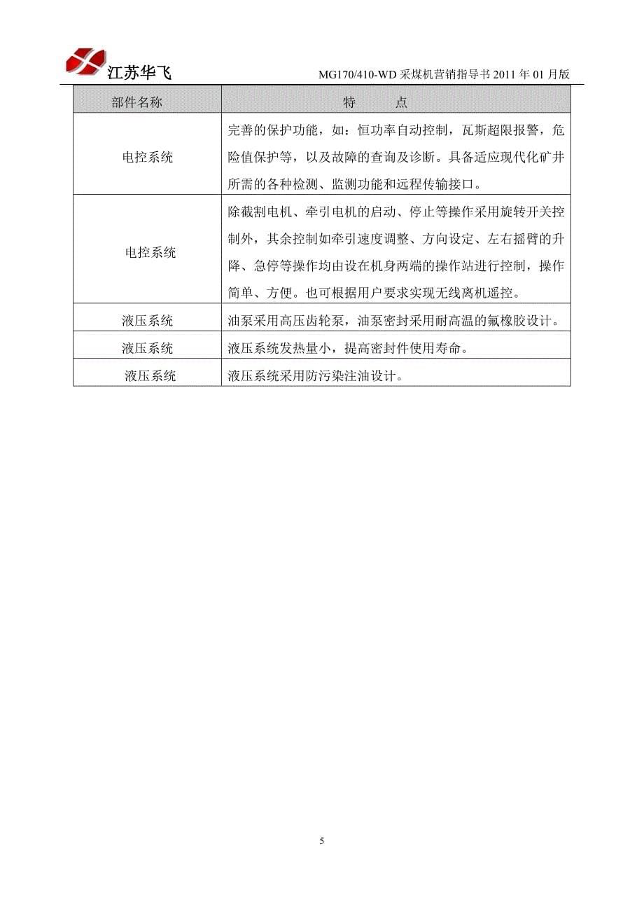 【2017年整理】MG410采煤机营销指导书_第5页