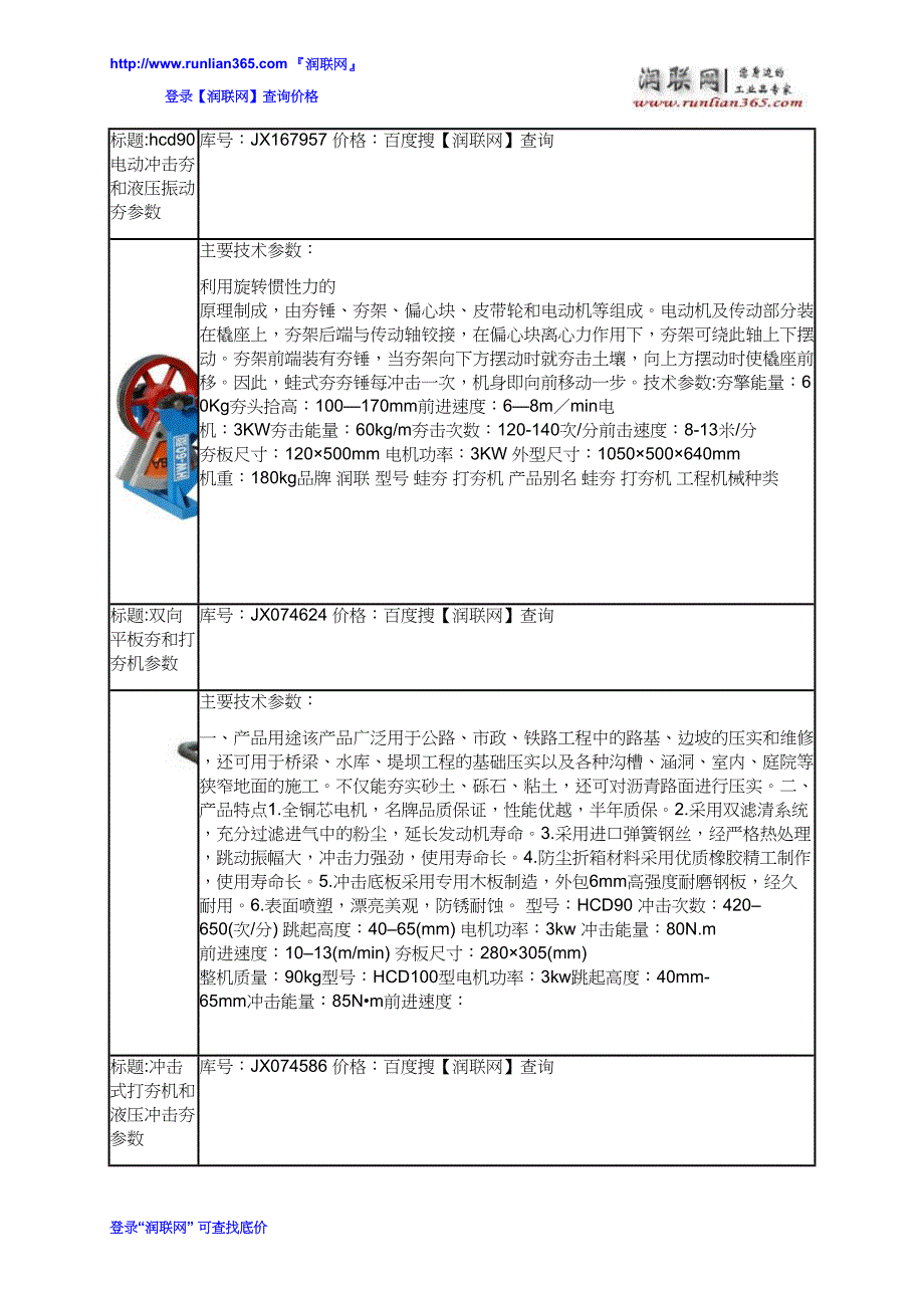 【2017年整理】hcr90型汽油冲击夯和小型冲击夯价格_第3页