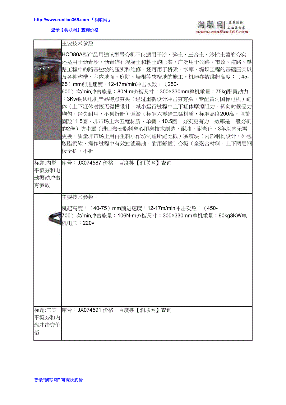 【2017年整理】hcr90型汽油冲击夯和小型冲击夯价格_第4页