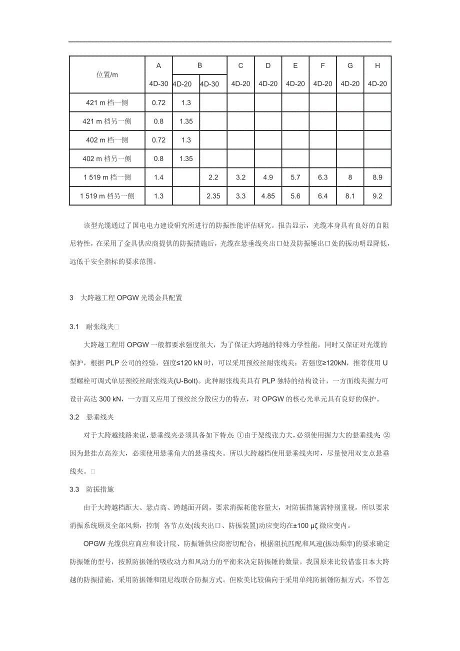 【2017年整理】光纤复合架空地线光缆在大跨越工程中的设计及应用_第5页