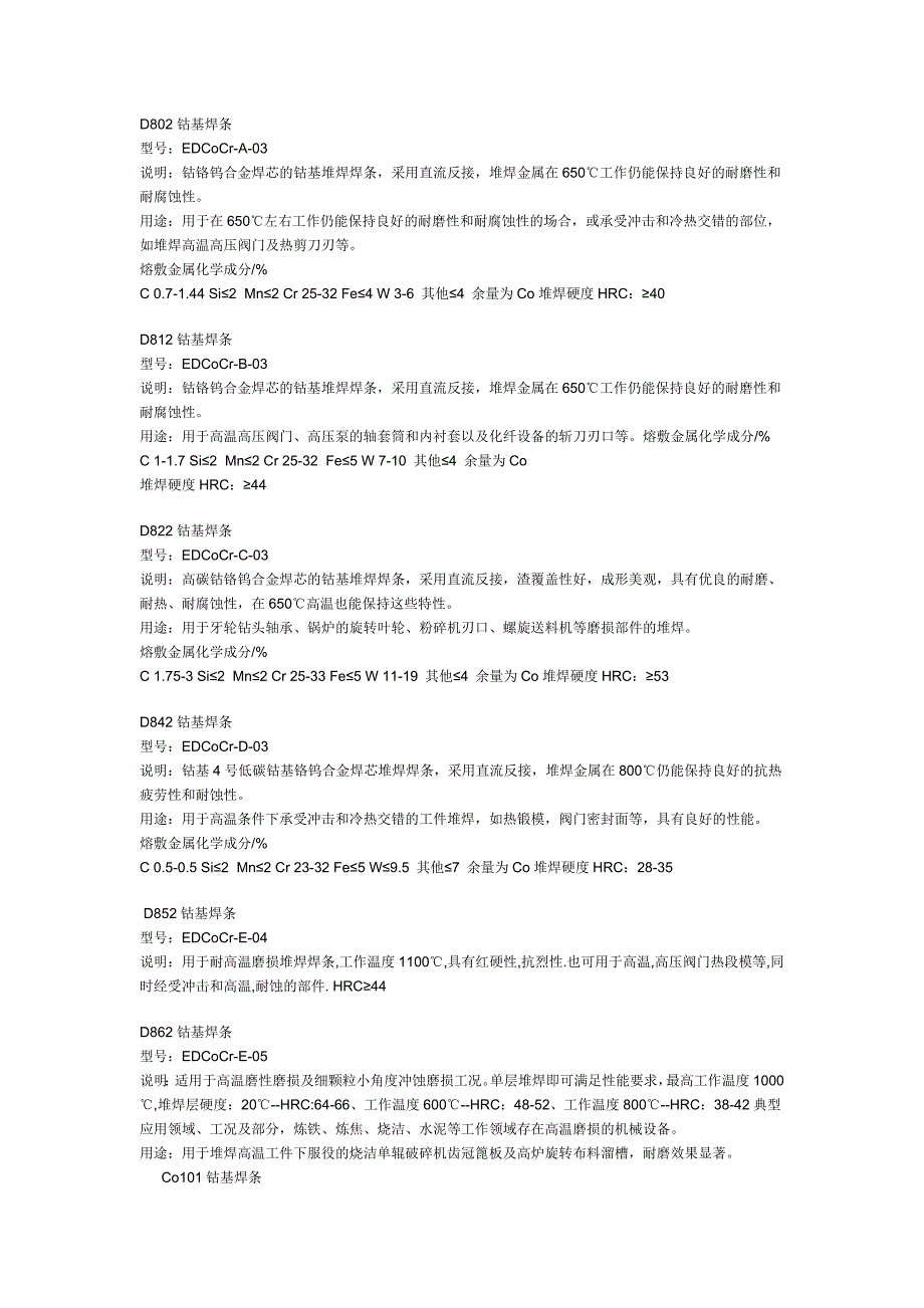 【2017年整理】D802钴基焊条_第1页
