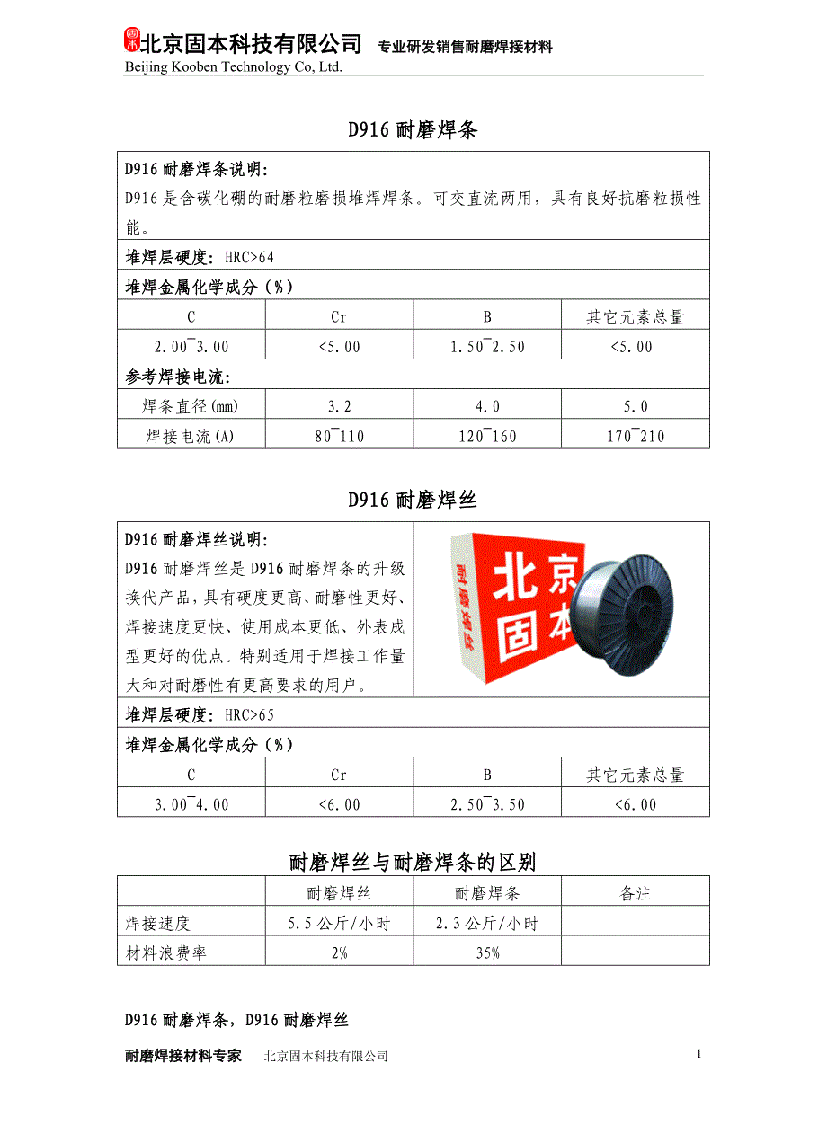 【2017年整理】d916耐磨焊条_第1页