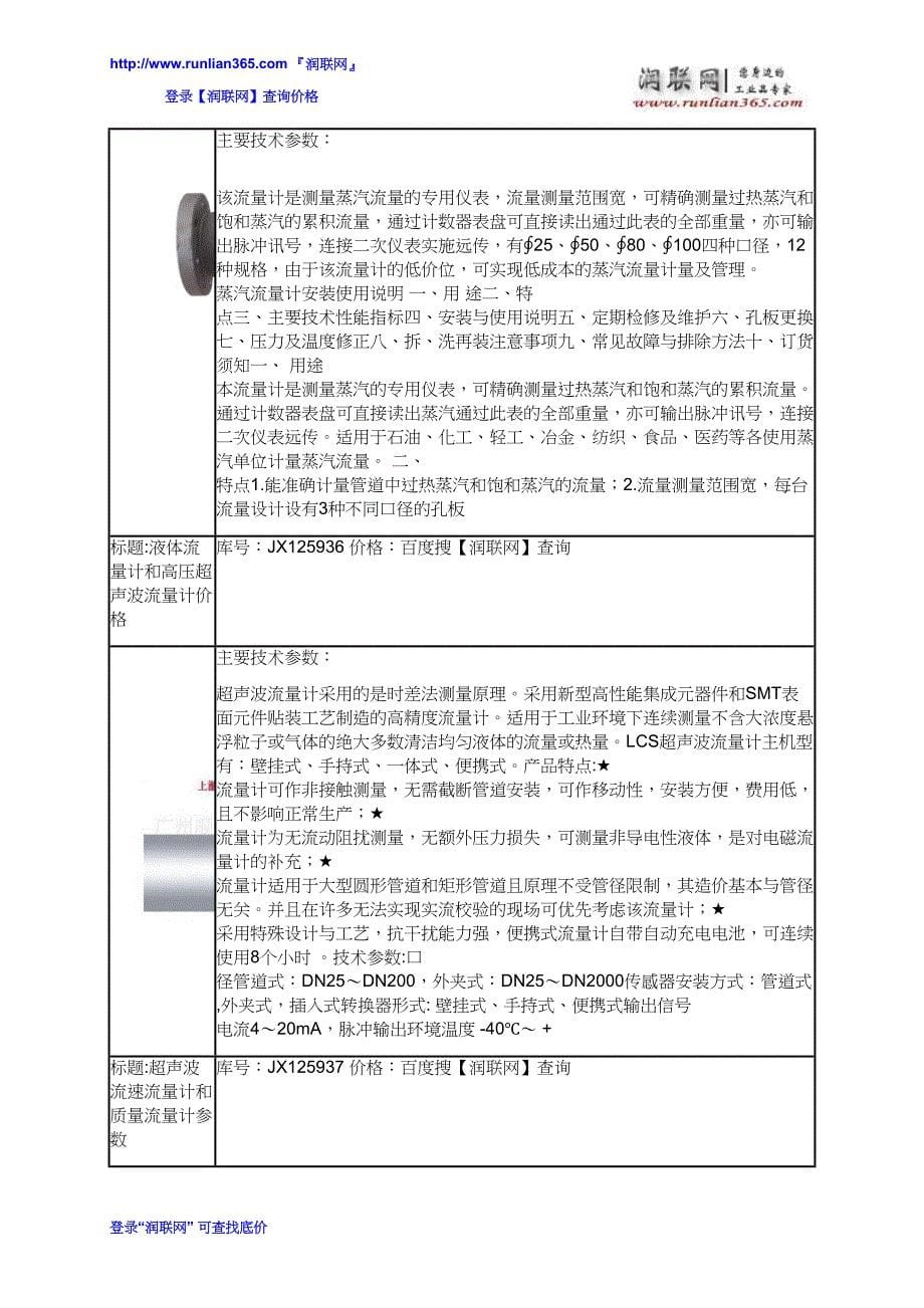 【2017年整理】tds100f超声波流量计和外夹式流量计价格_第5页