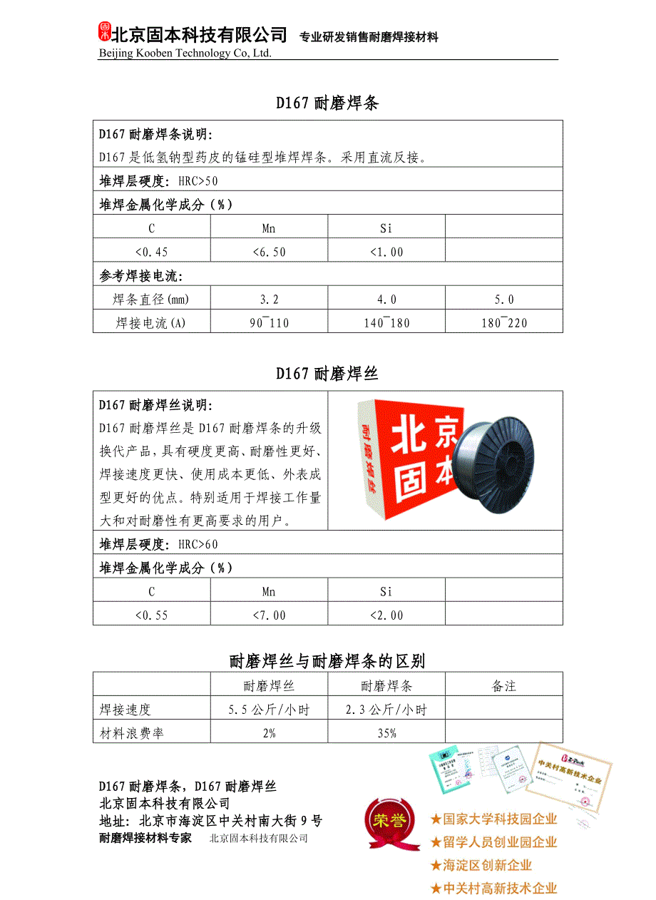 【2017年整理】d167耐磨焊条_第1页