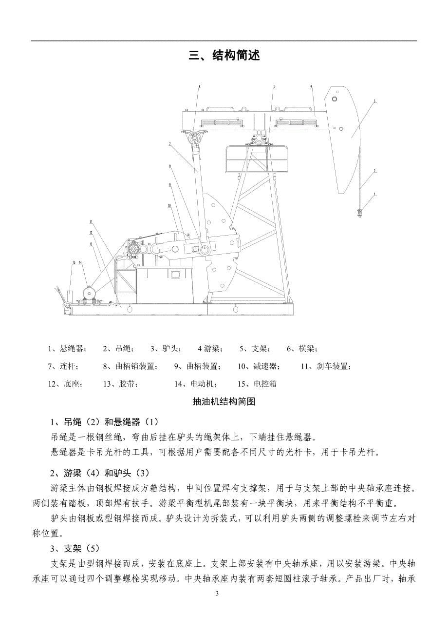 【2017年整理】抽油机说明书_第5页