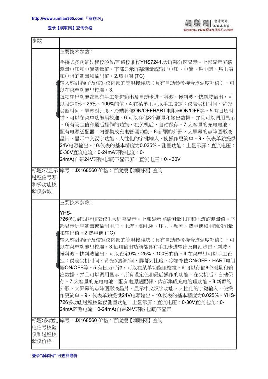 【2017年整理】多功能电信号校验仪和频率校验仪价格_第5页