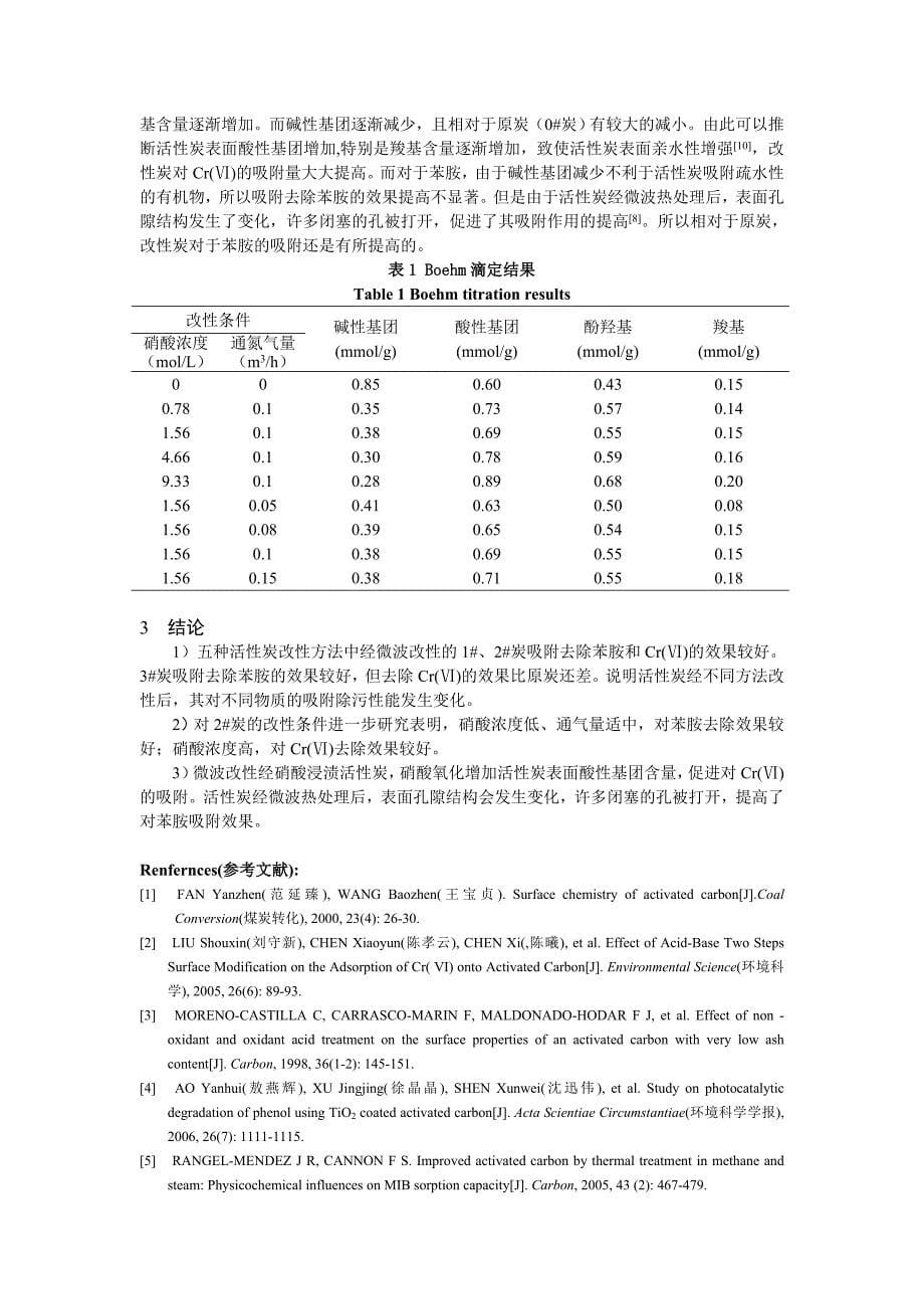 【2017年整理】不同改性活性炭对有毒污染物去处效果的对比_第5页