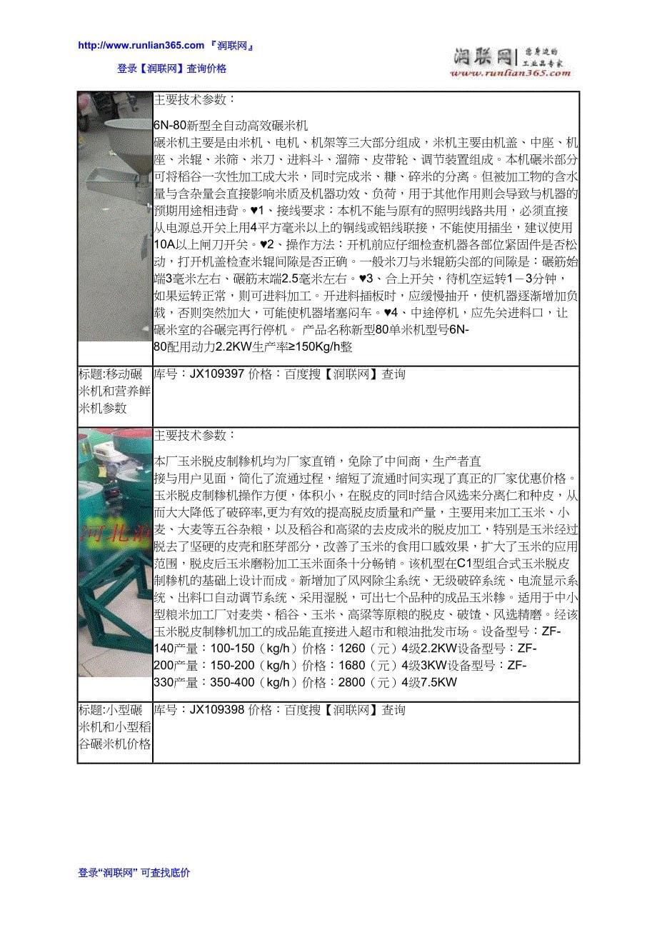 【2017年整理】大型碾米机和碾米机价格_第5页