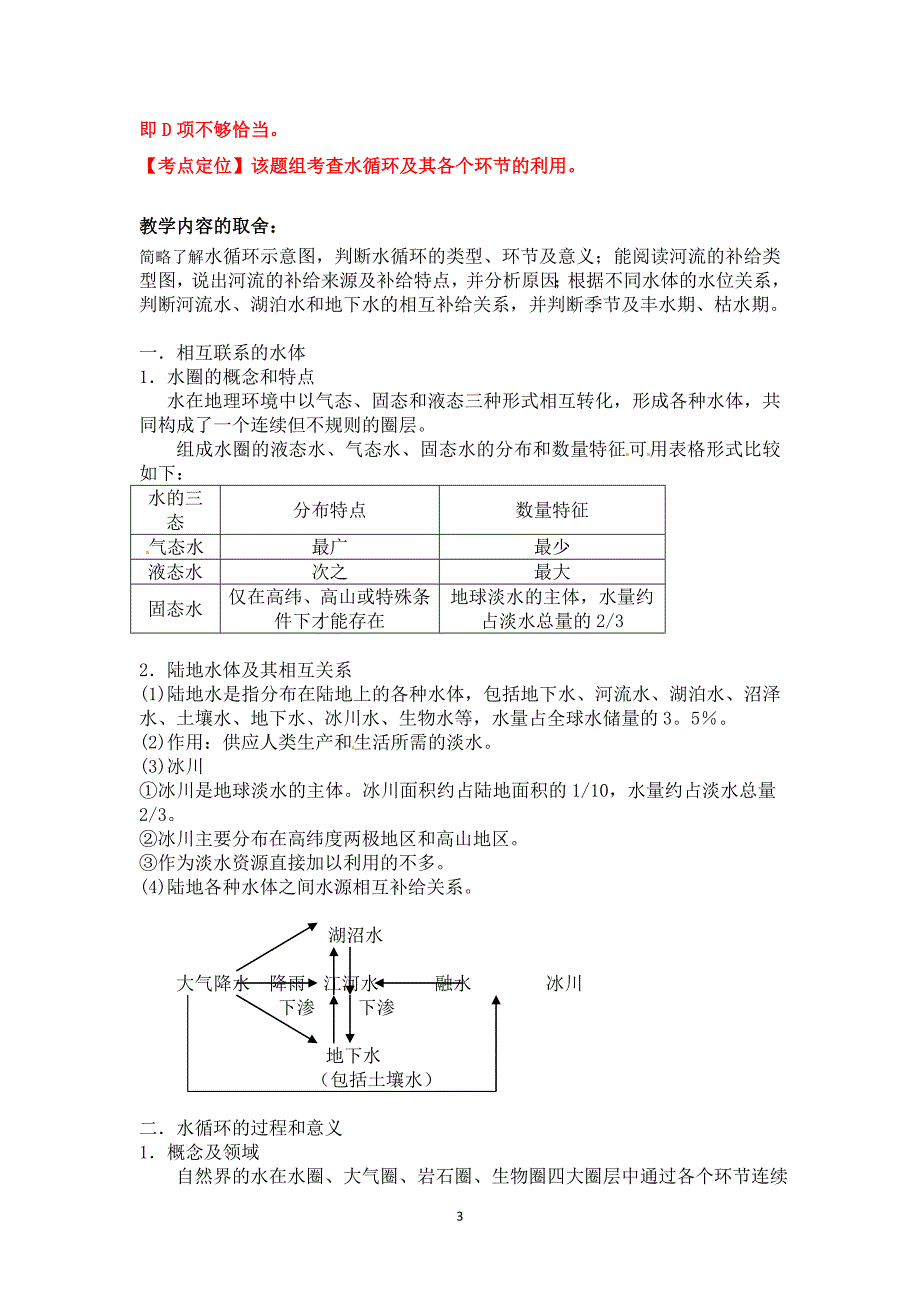 【2017年整理】地球上的水第一节自然界的水循环 文档_第3页