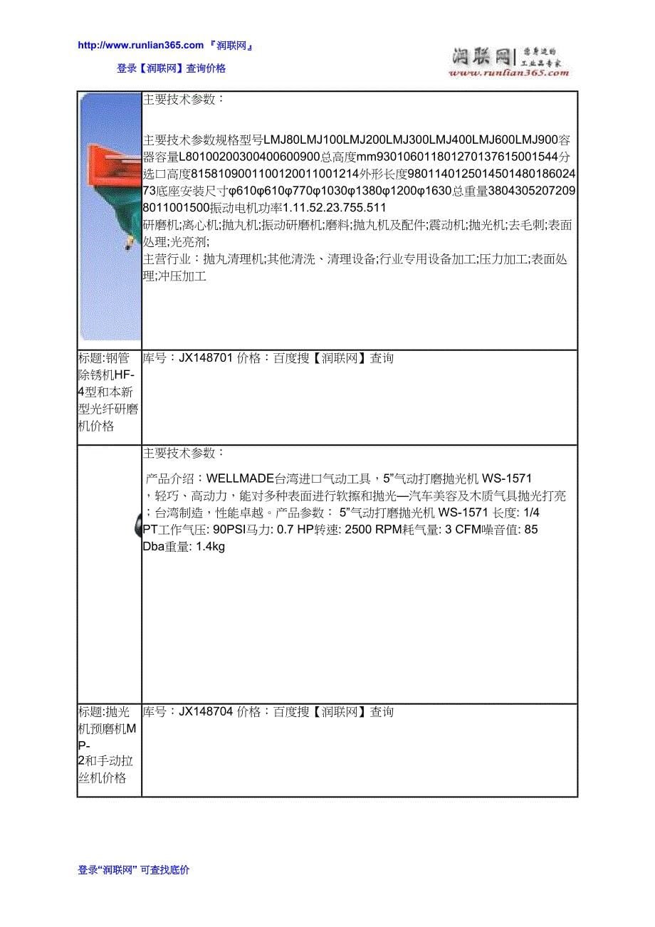 【2017年整理】地面磁力抛光机和大钻头研磨机价格_第5页