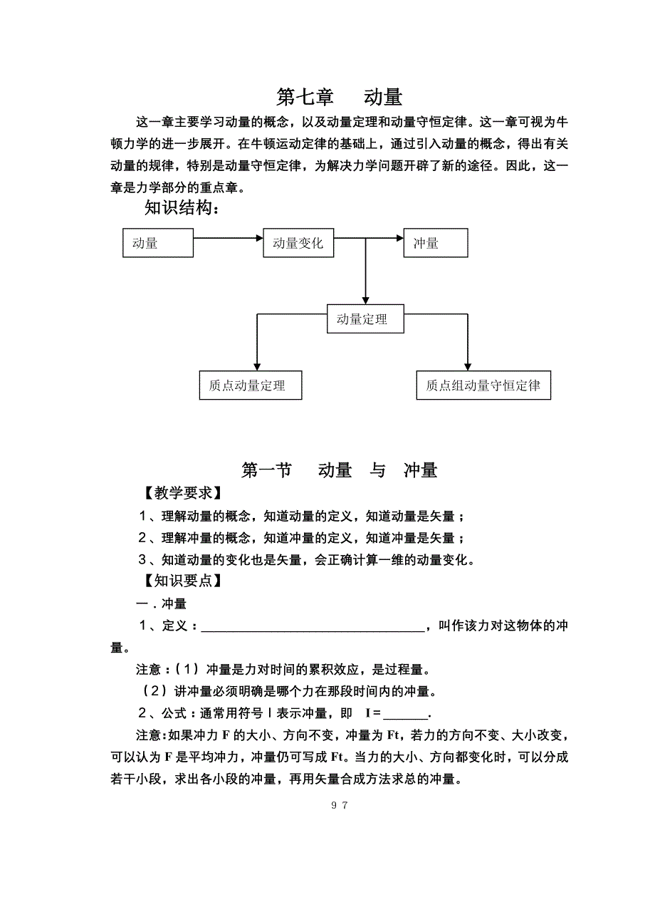 【2017年整理】第七章 动量_第1页