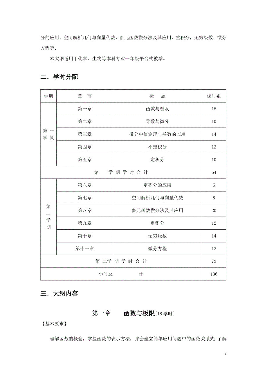 【2017年整理】高数B大纲[1]_第2页