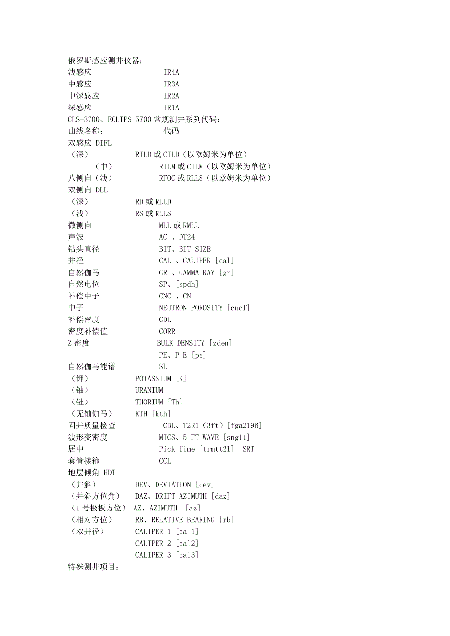 【2017年整理】测井字母代码_第3页