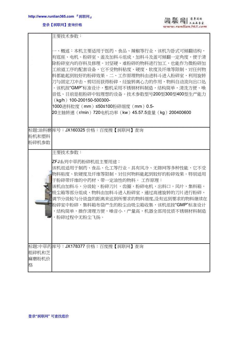 【2017年整理】低噪卫生吸尘粉碎机和中草药粉碎机组价格_第5页