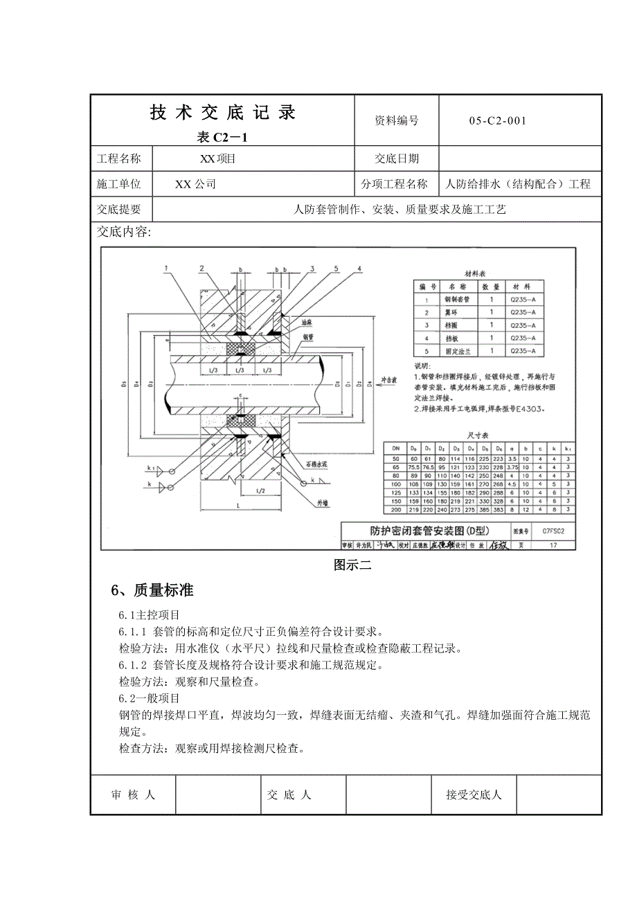 【2017年整理】地下室人防套管技术交底_第3页