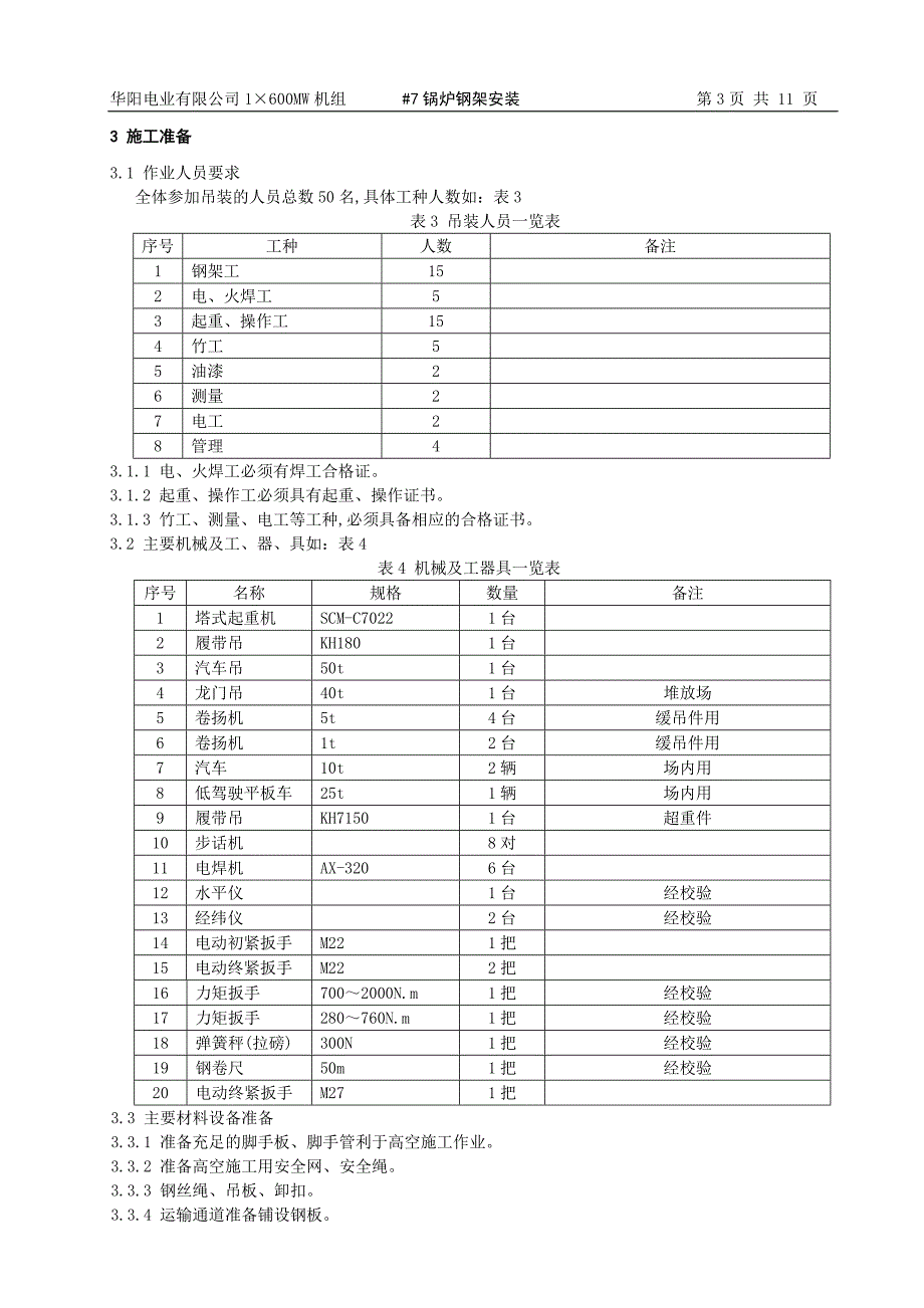 【2017年整理】锅炉钢架安装作业指导书_第3页