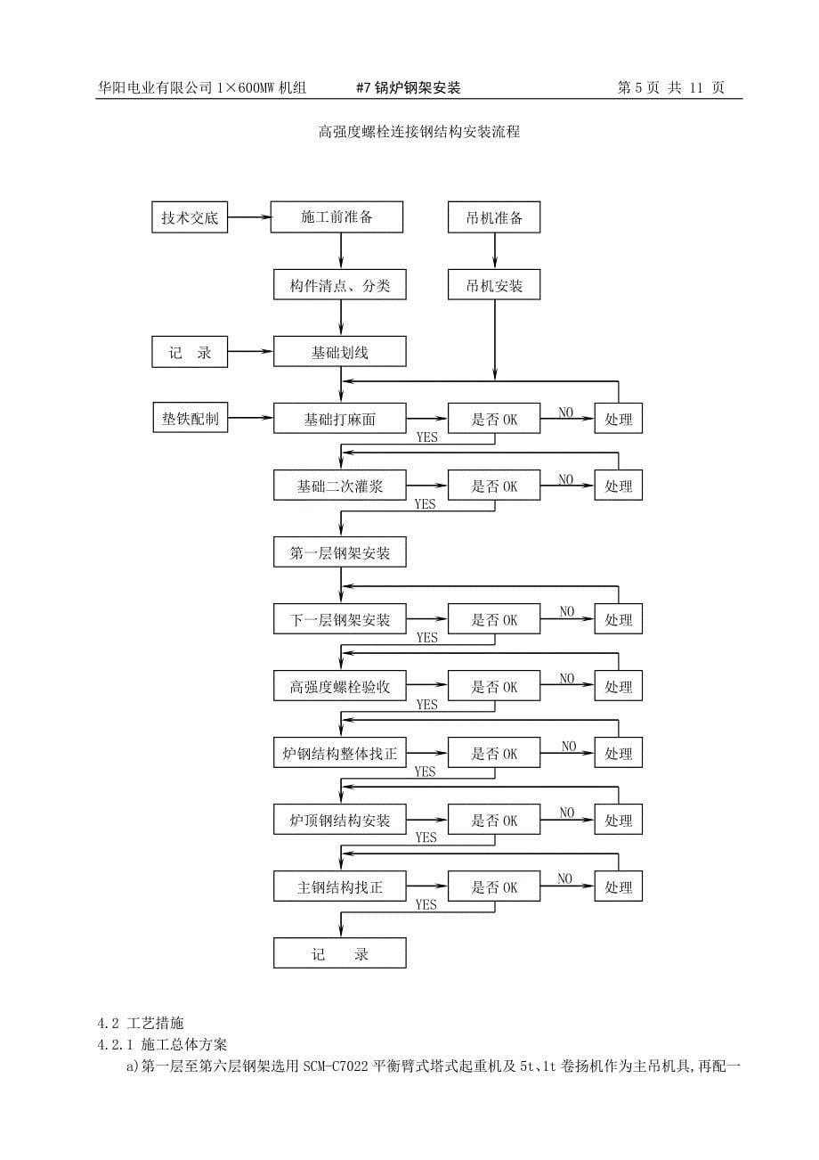 【2017年整理】锅炉钢架安装作业指导书_第5页