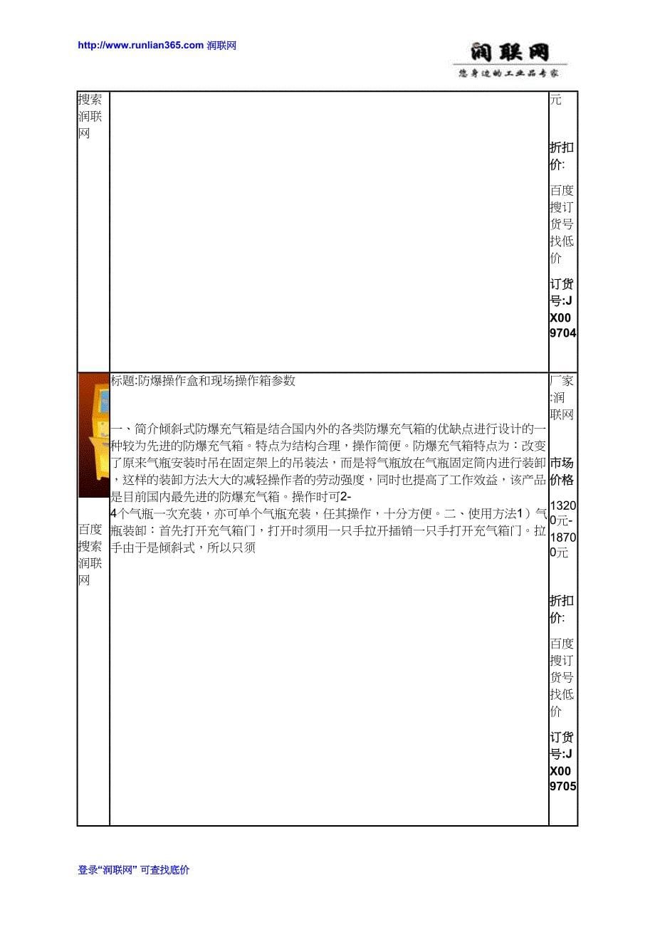 【2017年整理】防腐操作柱和机床操作箱价格_第5页