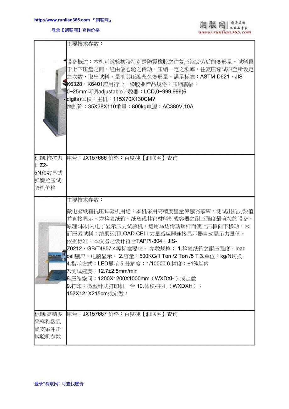 【2017年整理】数显式弹簧拉压试验机和动力电池冲击试验机价格_第5页