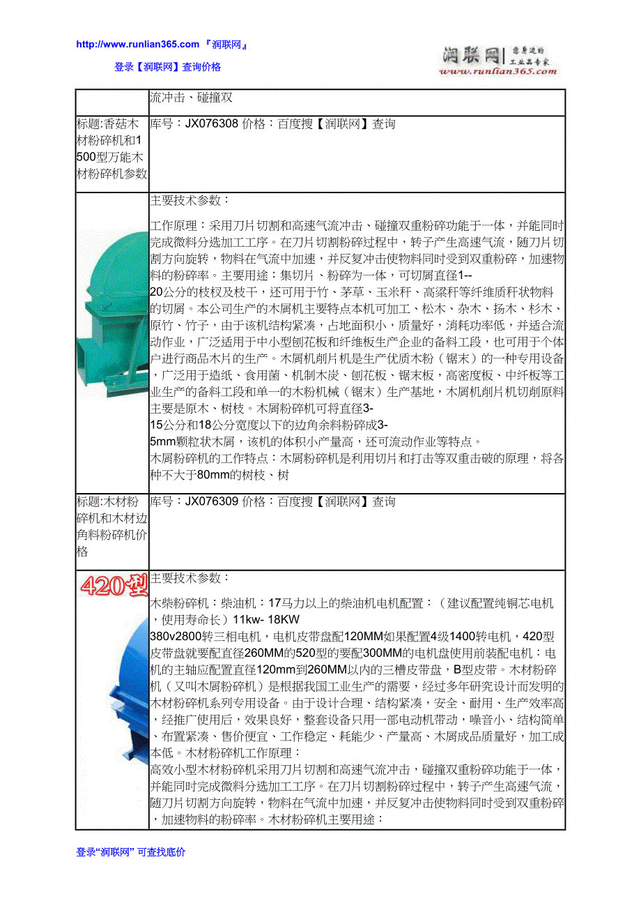 【2017年整理】木材加工粉碎机和600型木材粉碎机价格_第3页