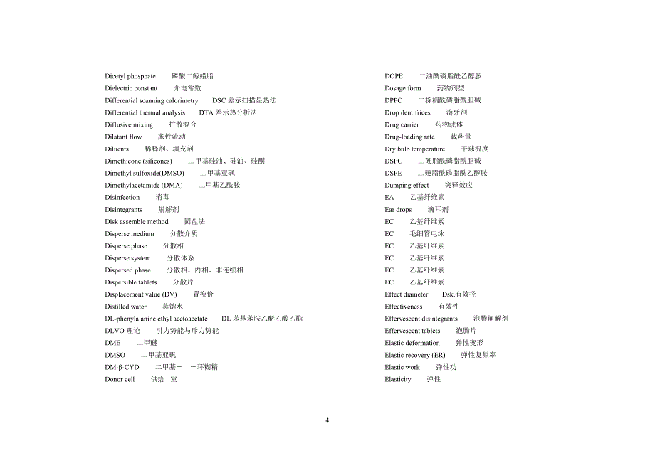 【2017年整理】药学专业词汇_第4页
