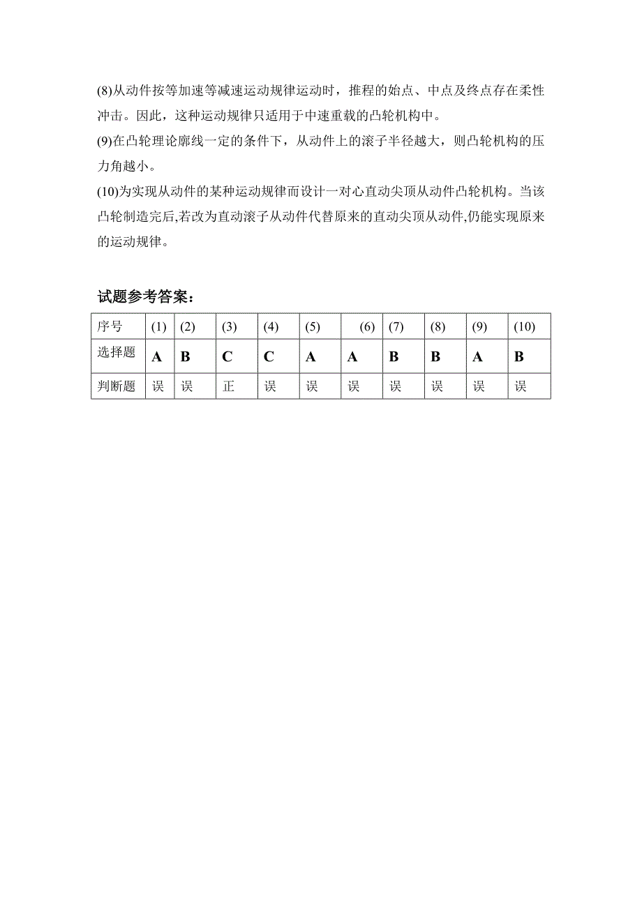 【2017年整理】凸轮机构自测题_第3页