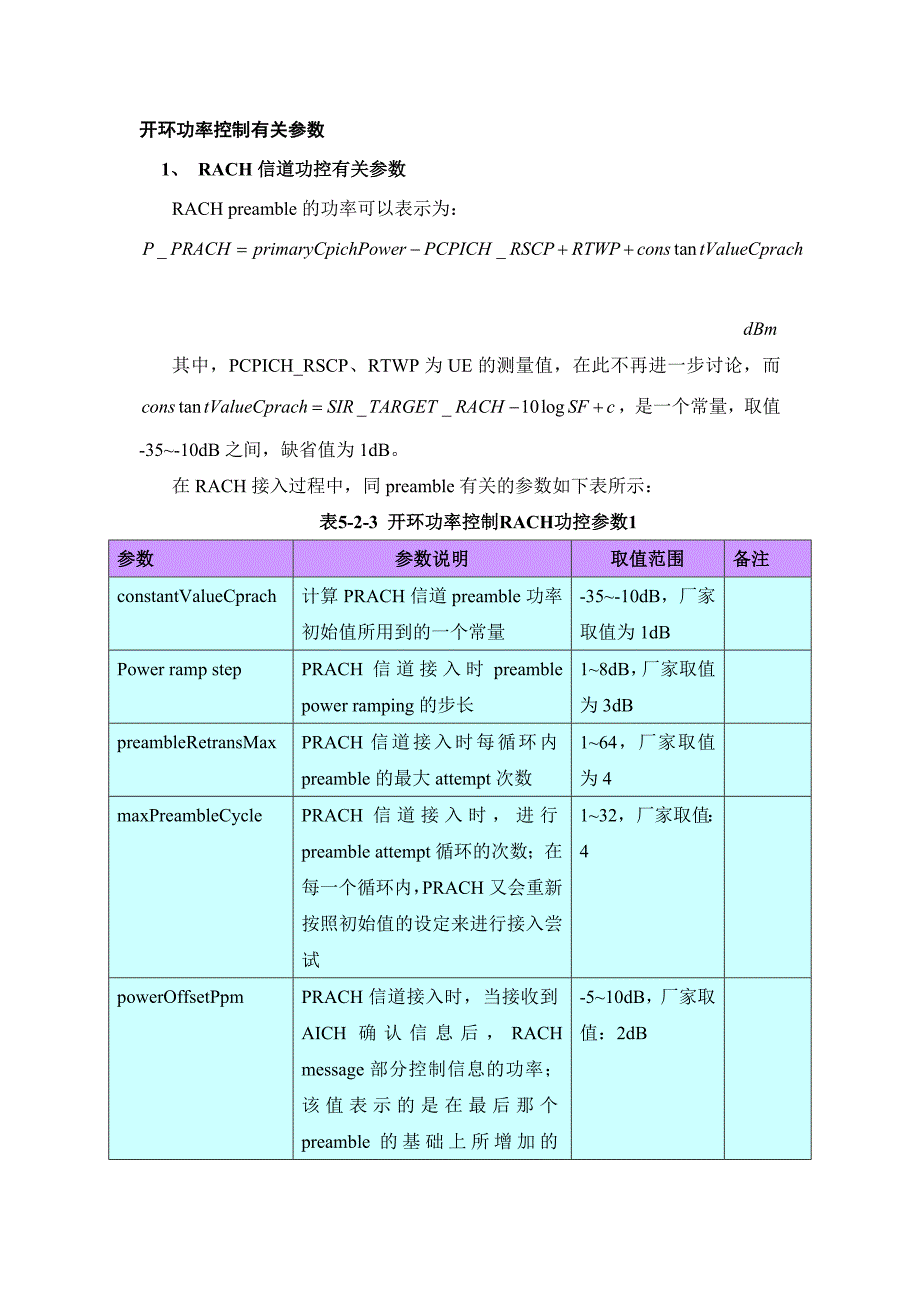 【2017年整理】开环功率控制有关参数_第1页