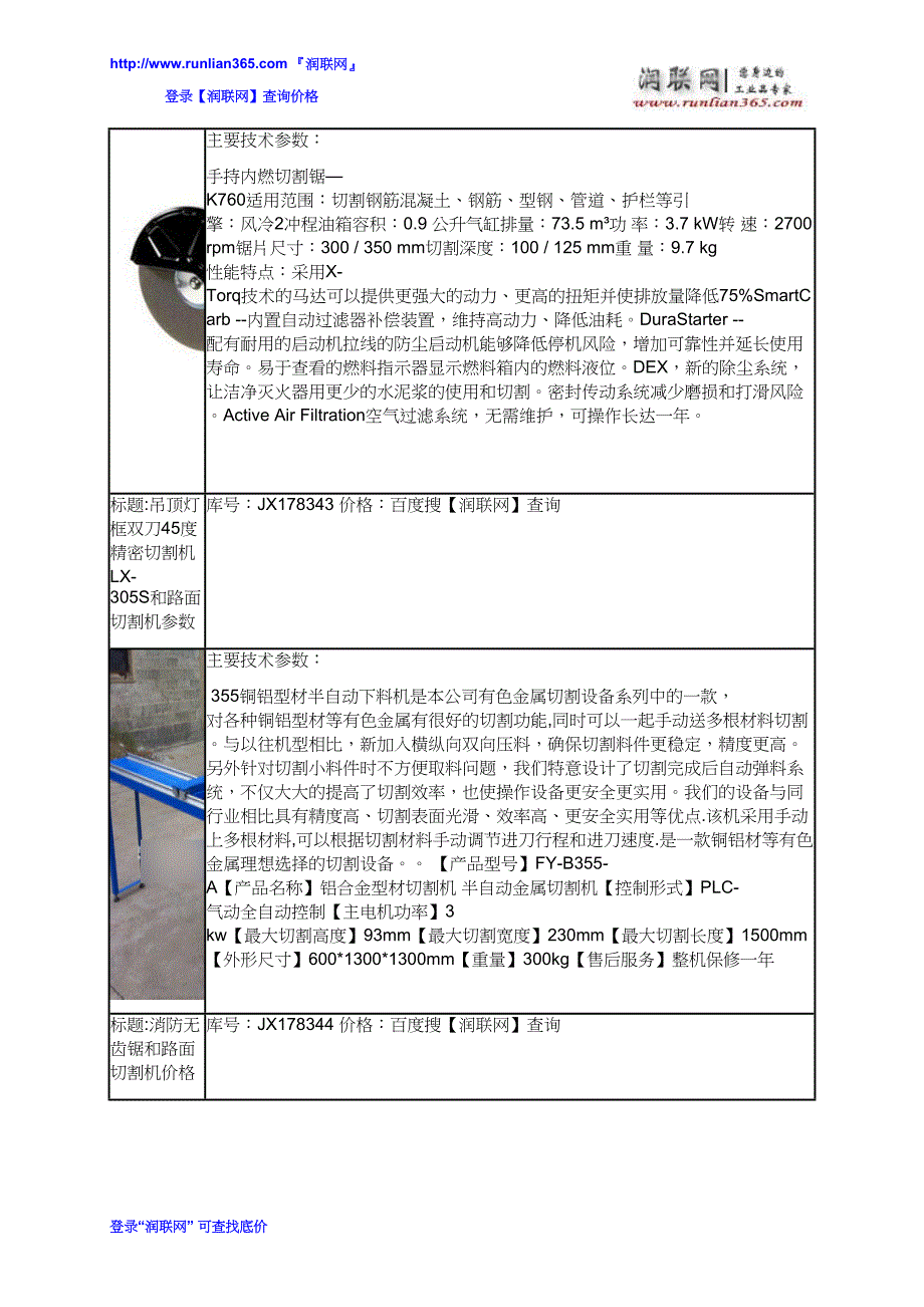 【2017年整理】手推式电动路面切割机和海绵切割机价格_第4页