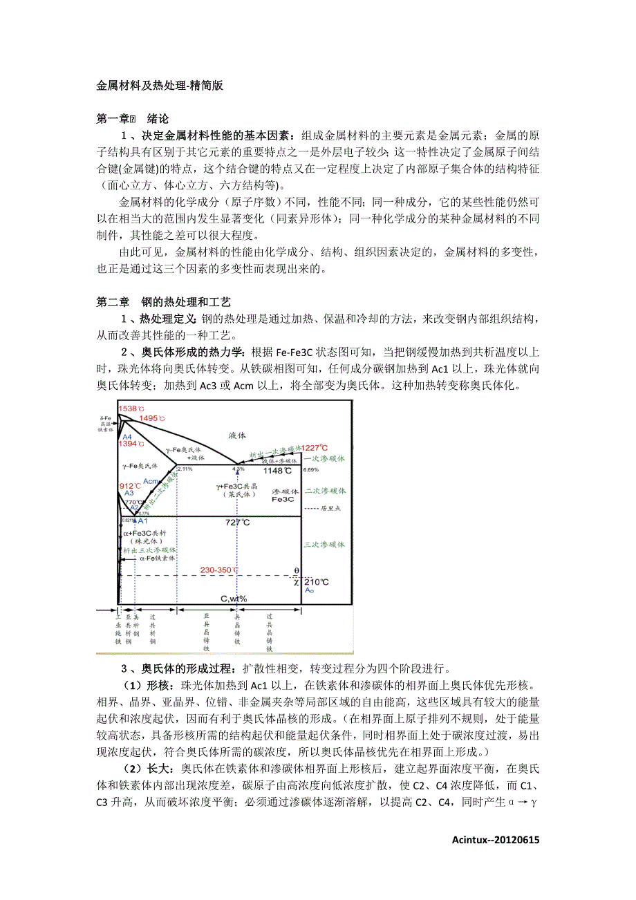 【2017年整理】金属材料及热处理-精简版_第1页