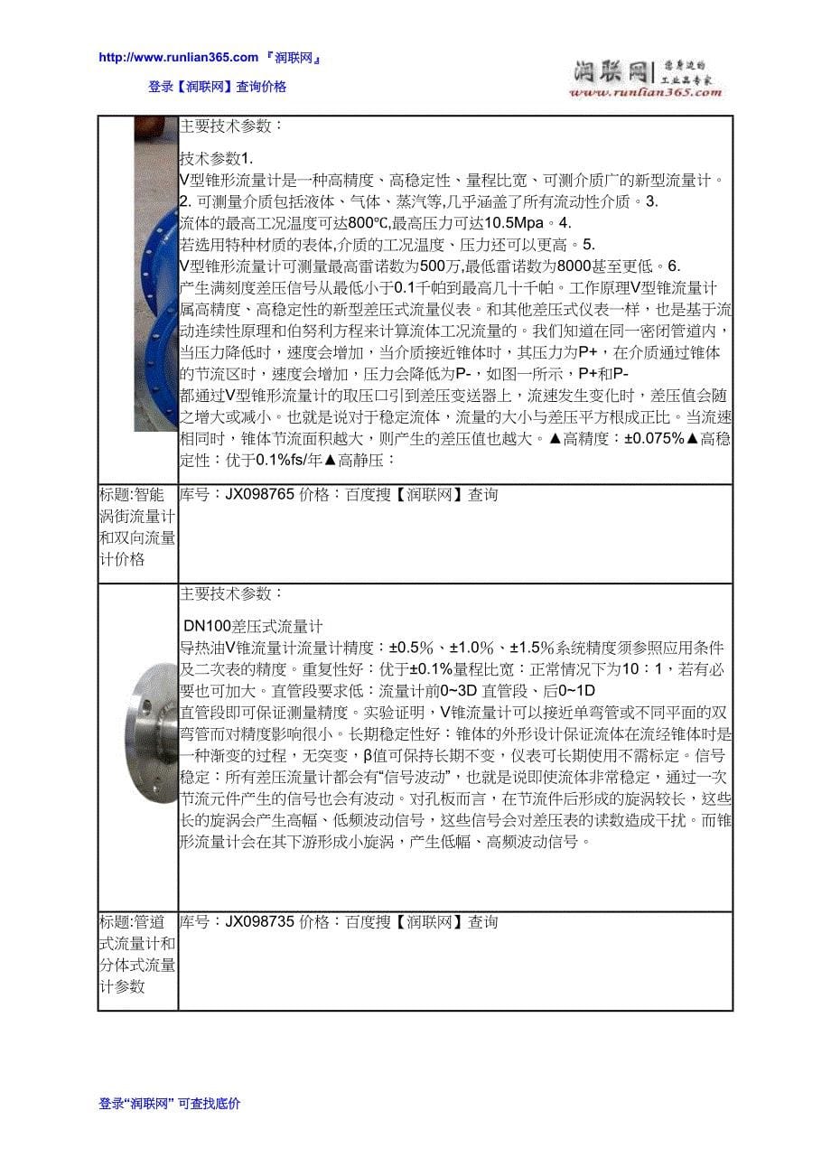 【2017年整理】塑料管浮子流量计和一体化流量计价格_第5页