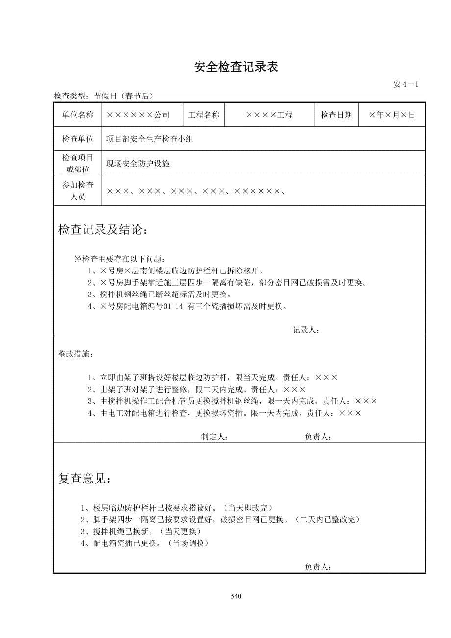 【2017年整理】检查和改进-上海安全生产管理资料4_第5页
