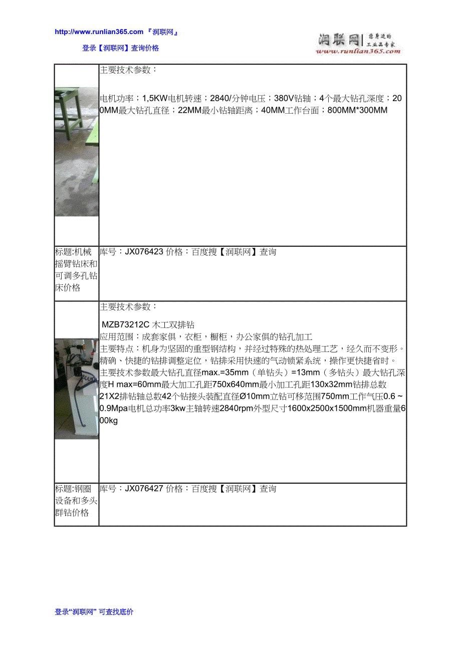 【2017年整理】木工钻孔机和多孔器价格_第5页