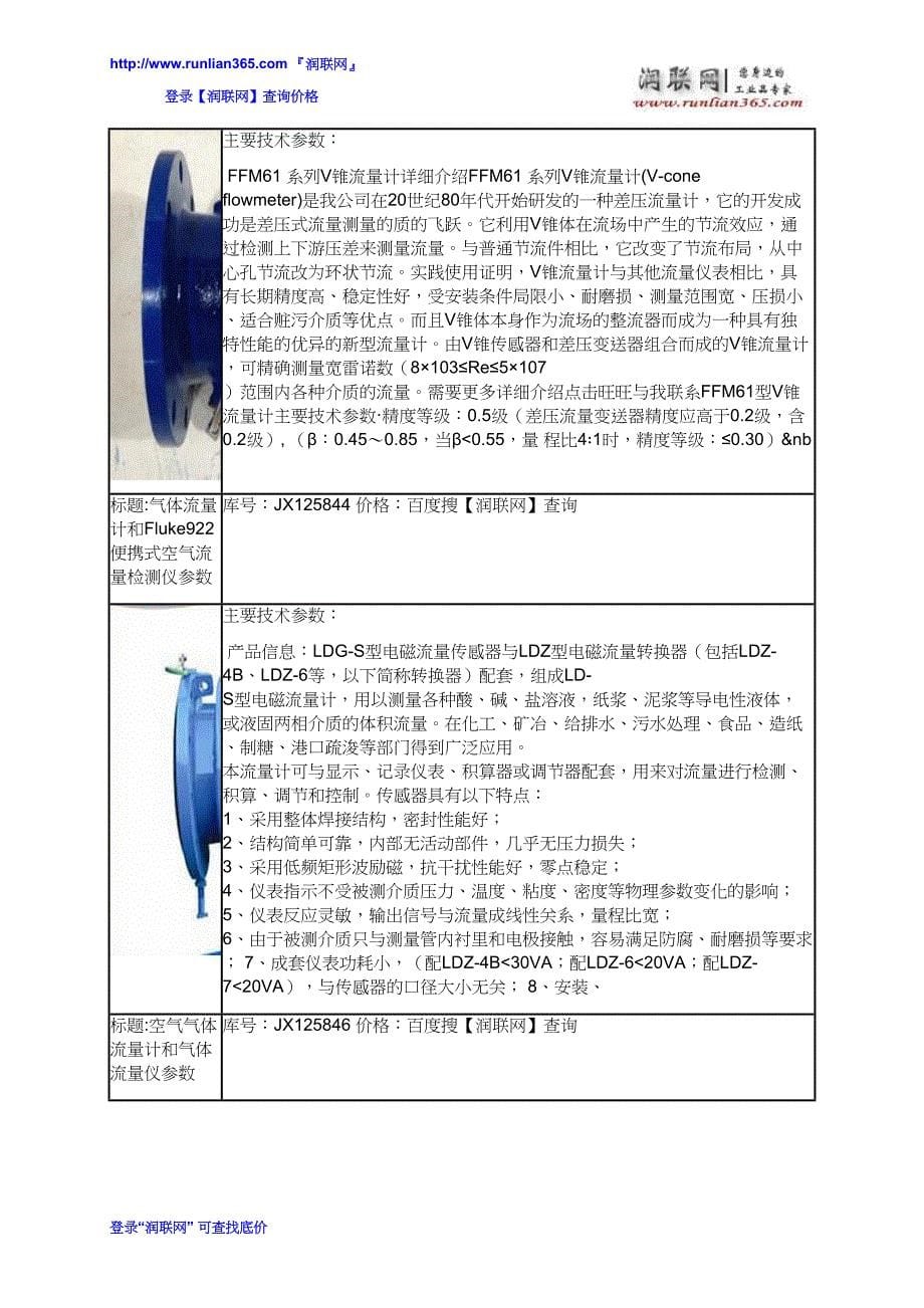 【2017年整理】泥浆流量计和燃气锅炉流量计价格_第5页