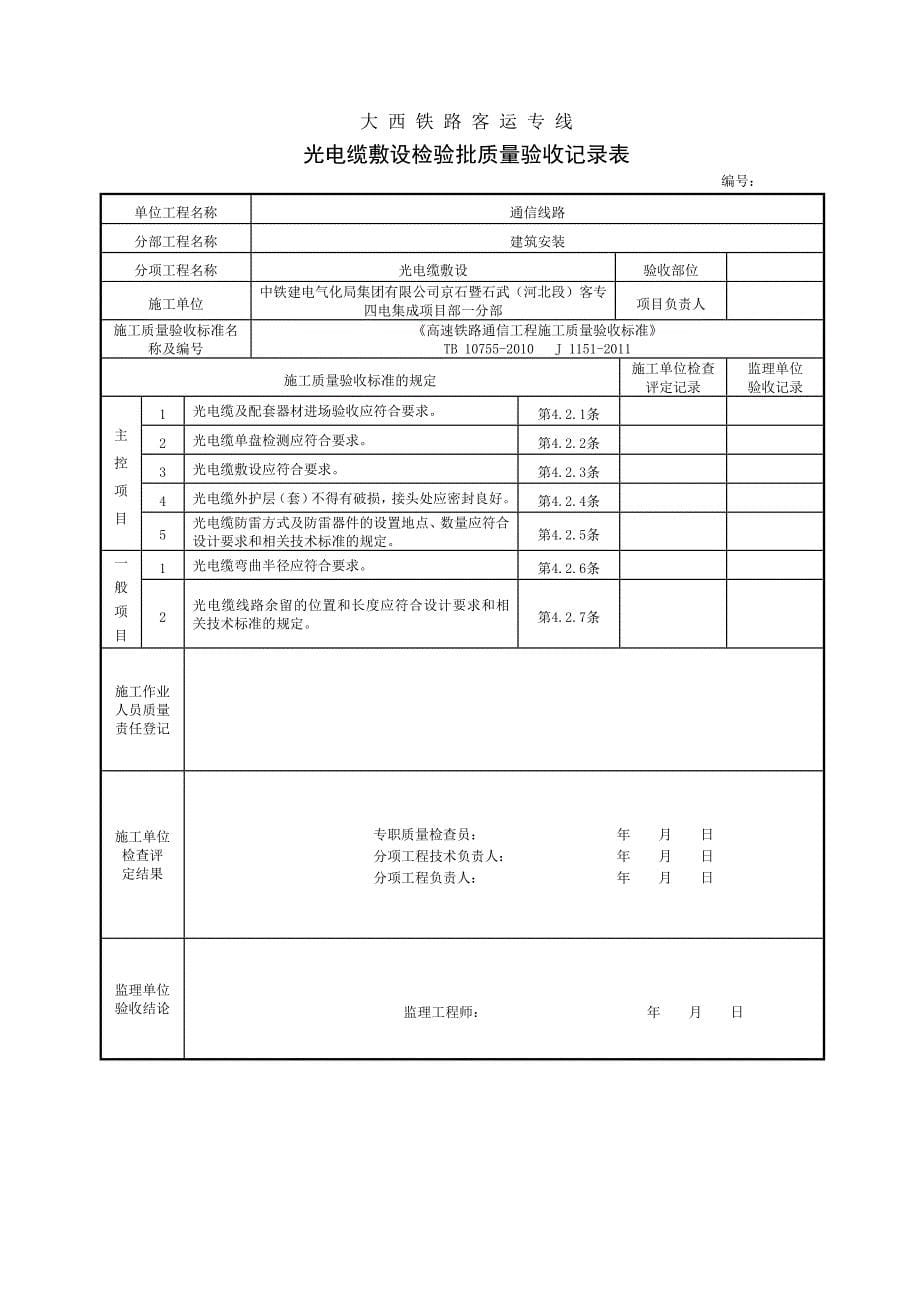 【2017年整理】通信工程单位、分部、分项、检验批_第5页