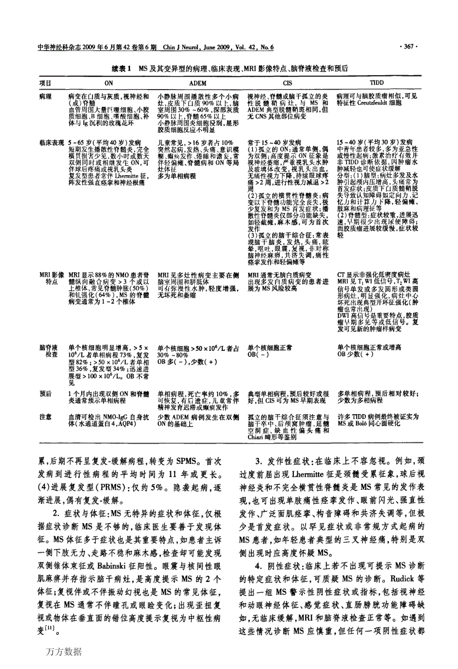 多发性硬化与特发性炎性脱髓鞘疾病诊断的若干问题_第3页