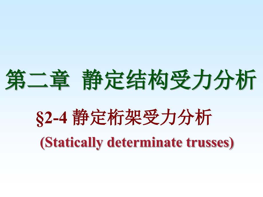 静定桁架受力分析_第1页