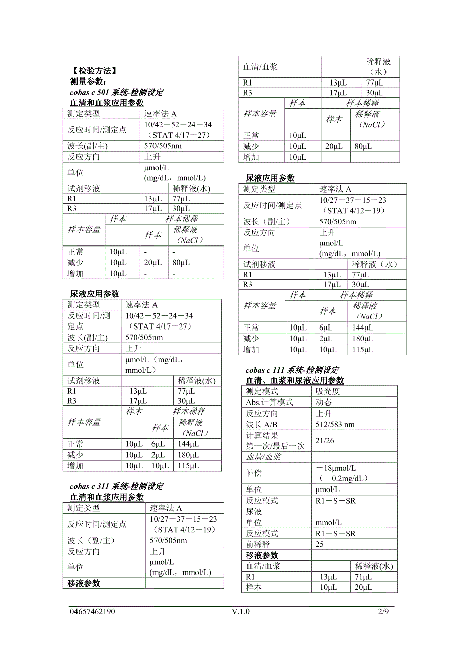 Roche P模块  肌酐(苦味酸)说明书_第2页