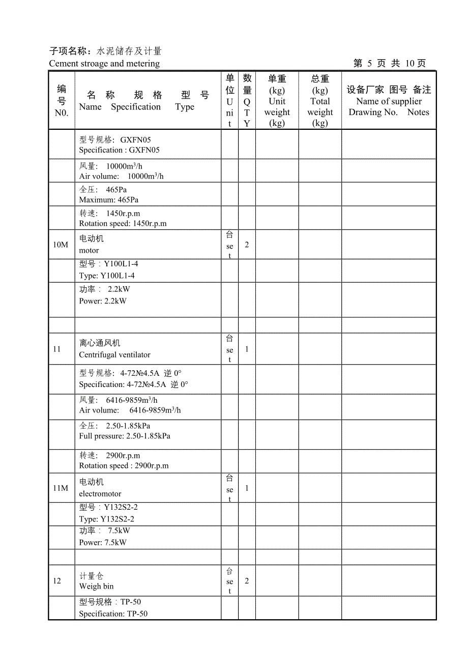 【2017年整理】中英文15水泥储存及散装设备表_第5页