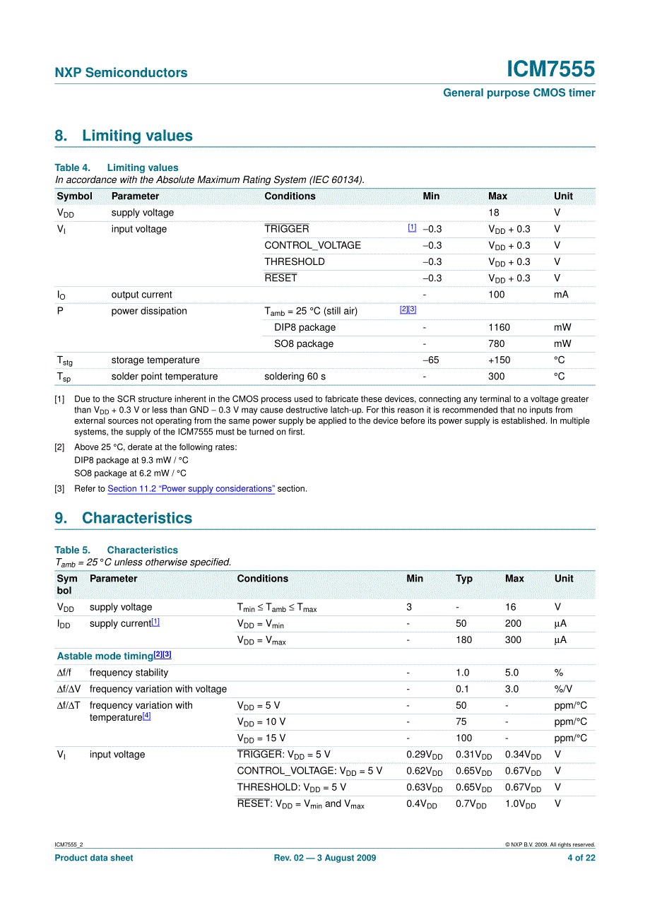 ICM7555 宽电压定时器_第4页